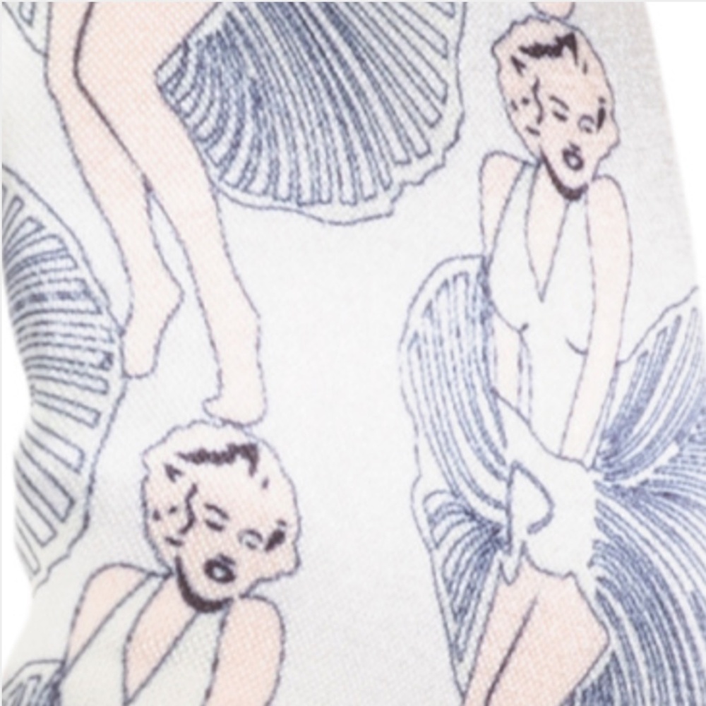 NWT $85 Lele Sadoughi IVORY LELE SADOUGHI X MARILYN MONROE PRINTED HEADBAND! - Picture 4 of 12